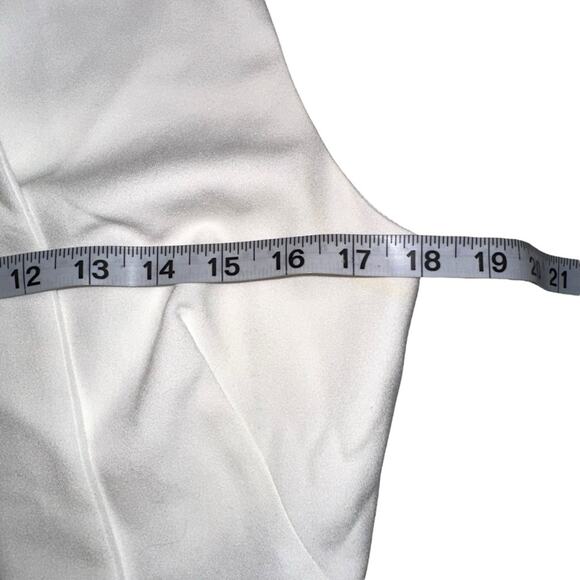 NWT Black Halo Carolina Sleeveless Neck Tie Fit and Flare Midi Dress in Pearl 8 - Picture 6 of 10